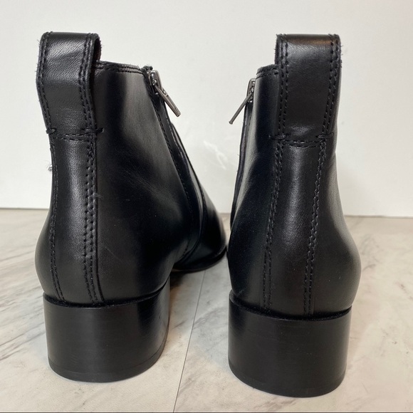 New! Madewell Camden Black Leather Ankle Bootie 7.5 - Picture 4 of 15